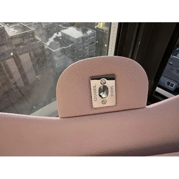 NWT Chanel Classic JUMBO LIGHT PINK Caviar Double Flap Bag Silver HW - Picture 5 of 16